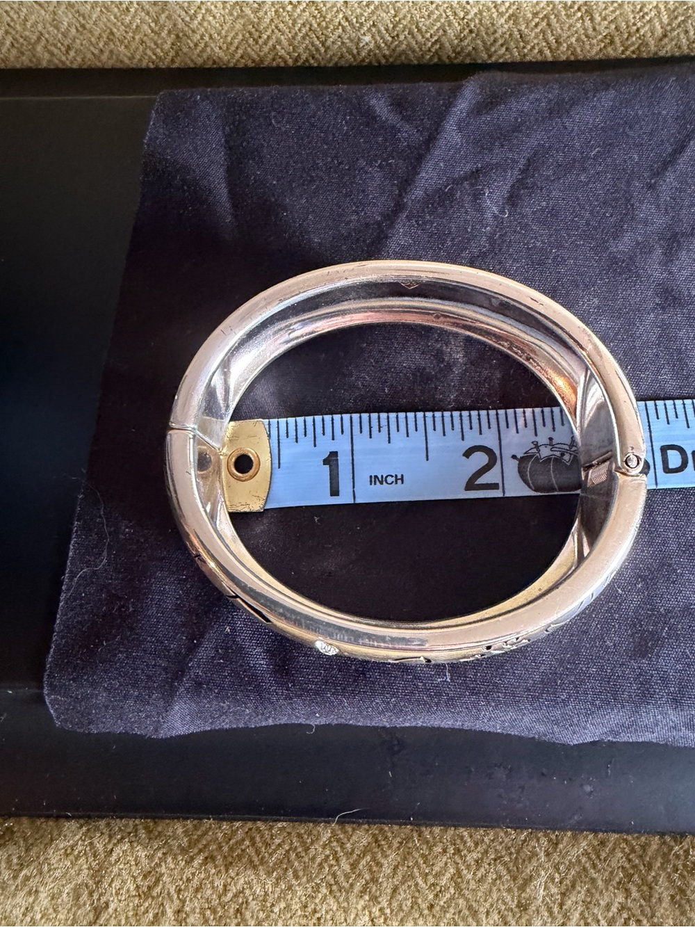 Brighton Silver 'Paris' Engraved Hinged Bracelet - Picture 5 of 5